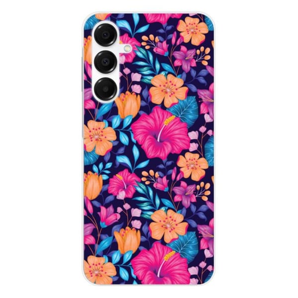 Silikonskal - Kompatibel med Samsung Galaxy A36 5G - design med exotiska blommor