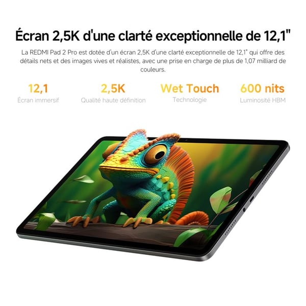 Surfplatta - XIAOMI - REDMI Pad 2 Pro - Skärm 12,1" 2,5K - 6 GO RAM - 128 GO Lagring