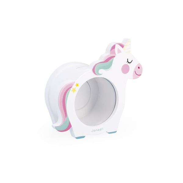 Spargris vit unicorn - Transparent ansikte