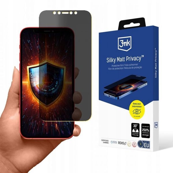 3mk Apple iPhone 12 - Mat silkeagtig privatlivsbeskytter