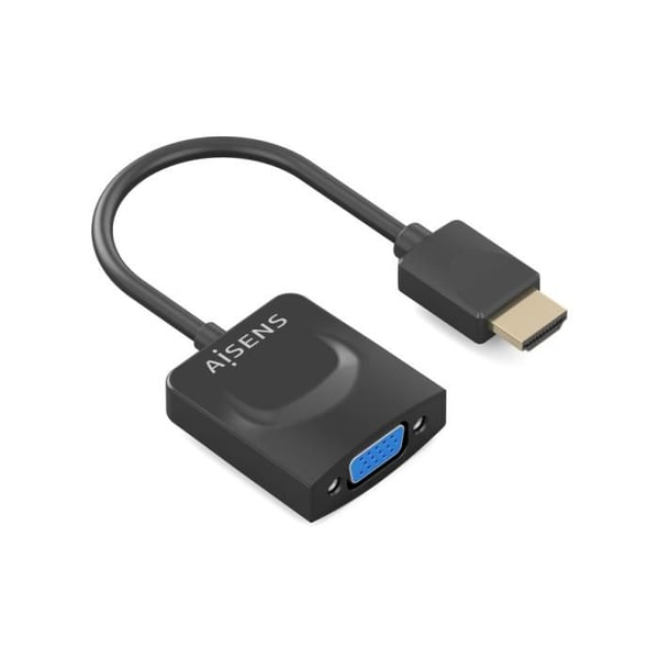 HDMI-omvandlare - AISENS - A122-0947 - HDMI Hane - SVGA Hona - 15 cm Svart HDMI-omvandlare - AISENS - A122-0947 - HDMI Hane - SVGA Hona - 15 cm Svart