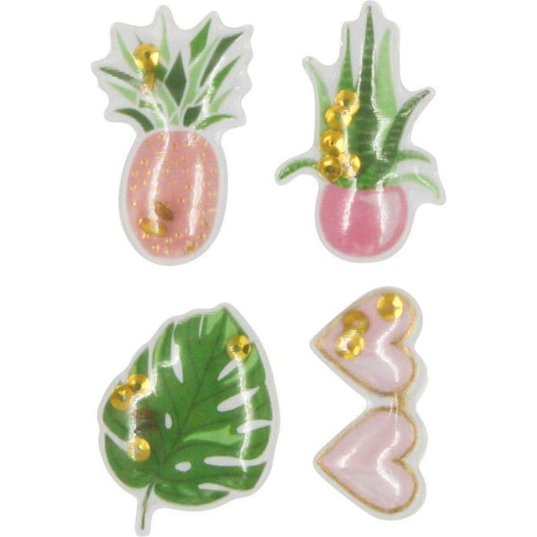 MégaCréa DIY - Klistermärke Sommar 3D paljetter 4 delar