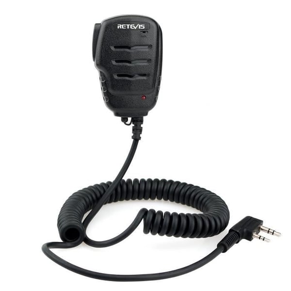 Retevis RS111 Walkie Talkie Högtalarmikrofon 2 Pin Kompatibel med Walkie Talkie RT24 RT27 RT22 RT3S RT5 RT5R RT28 etc.