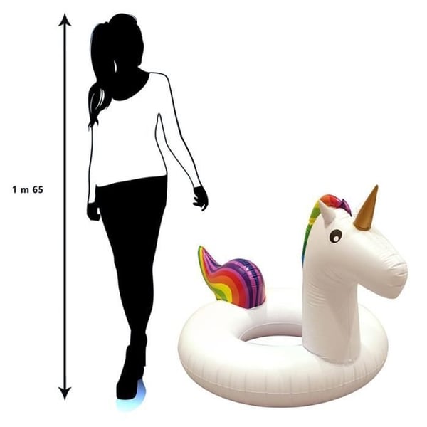 Gonflbar leksak - ENKOHÖRNING - 100 cm - Utomhus - Barn - Blanda