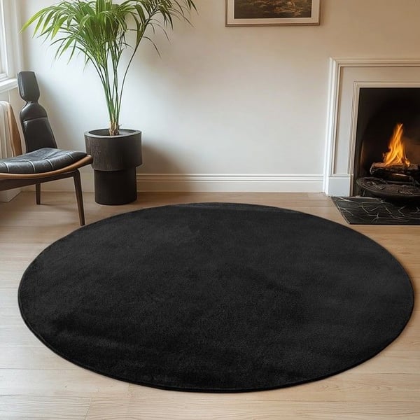 Matta - MELIS HOME - Minimalistisk - 140x200 cm - Svart - Halkskydd
