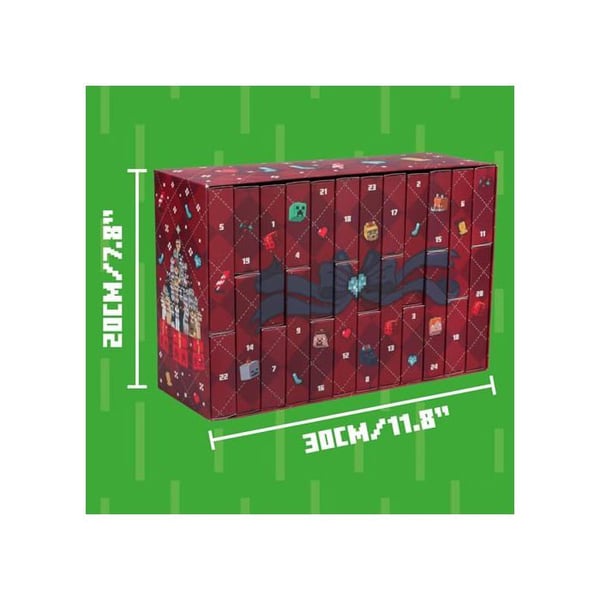 Adventskalender - PALADONE - Minecraft - 24 Overraskelser - Julepynt - Officiel