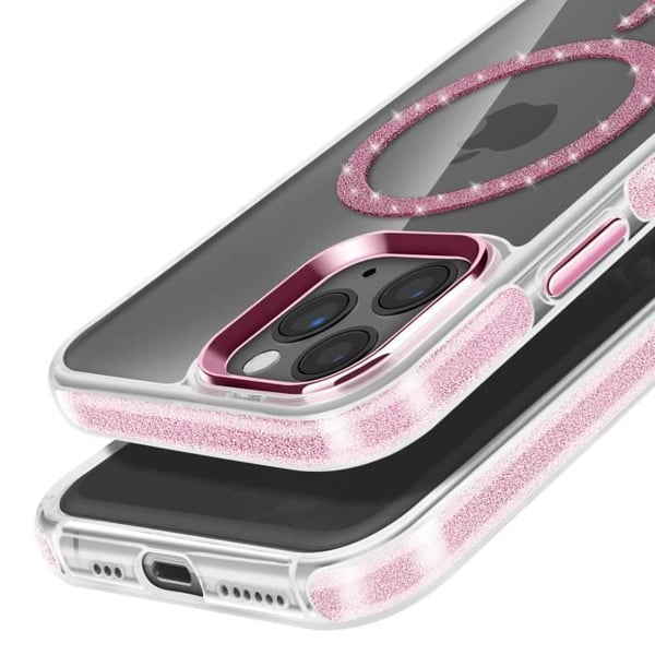 Coque MagSafe - Silikon - iPhone 11 Pro - Glittrande - Stötsäker - Kameraskydd