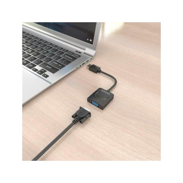 HDMI-omvandlare - AISENS - A122-0947 - HDMI Hane - SVGA Hona - 15 cm Svart