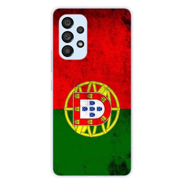 1001Coques - Silikonfodral kompatibelt med Samsung Galaxy A53 5G - Mönster med Portugals flagga - Originaldesign tryckt i Frankrike