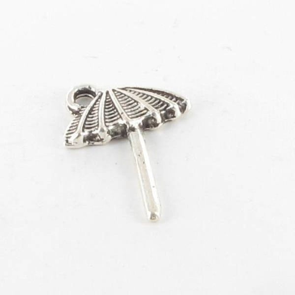 MégaCréa - Metallberlock Paraply Silver (10 stycken)