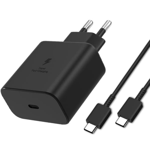 Snabbladdare 45W + USB-C till USB-C-kabel för SAMSUNG Galaxy TAB S10 ULTRA/TAB S10 PLUS/TAB S9 ULTRA/TAB S9 PLUS/TAB S9 Phonillico®