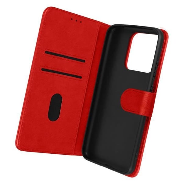 Xiaomi Redmi 10A Fodral - AVIZAR - Plånboksfodral - Röd - Videosupportfunktion