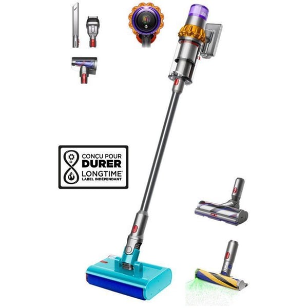 DYSON V15s Detect Submarine - Sladdlös kvastdammsugare - 240 Airwatt - Submarin Wet Roller Borste för att tvätta hårda golv