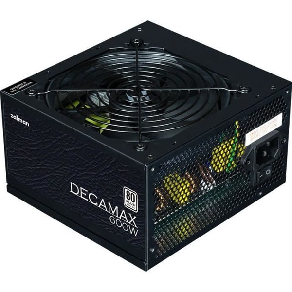 Strömförsörjning PC - ZALMAN - DecaMax 600W - 80+ - icke modulär - 120mm fläkt - Svart