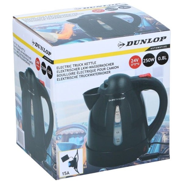 Vattenkokare - DUNLOP - 250W - 24V - 0.8L - Tändare för lastbil