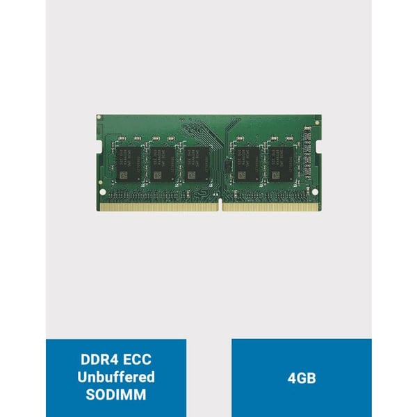 SYNOLOGY D4ES02-4G Minneutvidgning 4GB DDR4 ECC Unbuffered SODIMM