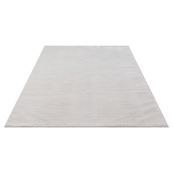 Melis Home Mat med lång lugg Beige 120 x 170 cm modern enfärgad texturerad mjuk sammet 12 mm elegant minimalistisk vardagsrum