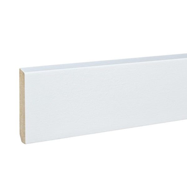 PROVISTON Sockel nr 419 i massivt trä 10 x 58 x 2400 mm Vit att limma, skruva & spika 12 meter | 5 stycken