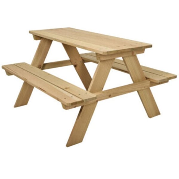 Träpicknickbord för barn 79x89x50cm