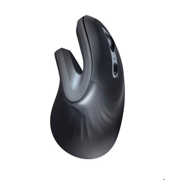 Trådlös ergonomisk mus - Trust - Verro - Vertikal - USB-uppladdningsbar - 6 knappar - Justerbar DPI - Svart