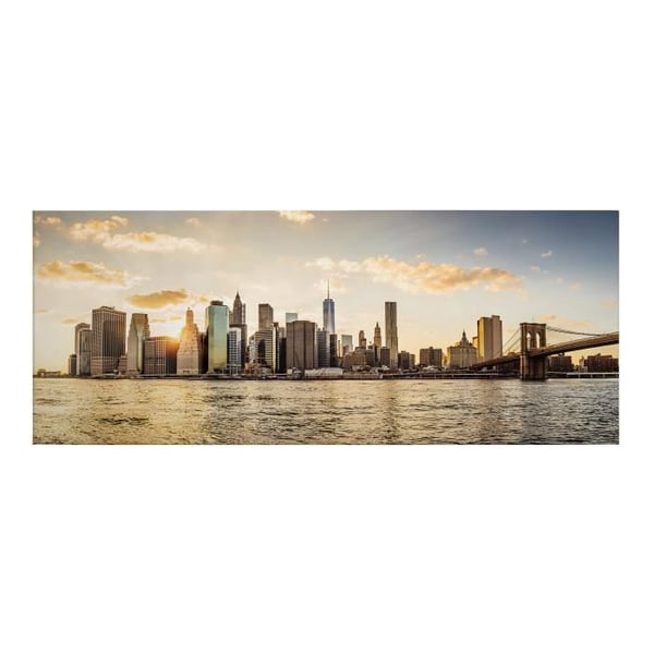 Canvastavla - Tadessi - M1-No.50474 - Turistplatser - Blå - Brun - Canvas på ram - New York - 100 x 40 cm Canvastavla - Tadessi - M1-No.50474 - Turistplatser - Blå - Brun - Canvas på ram - New York - 100 x 40 cm