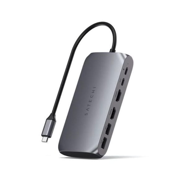 USB-C-hubb - SATECHI - Multiport 6-i-1 - PD 85W - 2x HDMI 4K (60/30Hz) - USB-C/USB-A 5Gbps