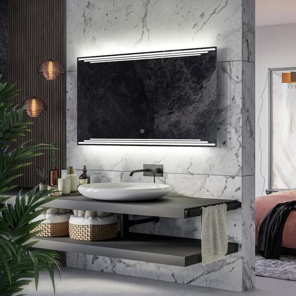 Alasta, LED Spegel med Touch Switch, Burma 100x60 cm