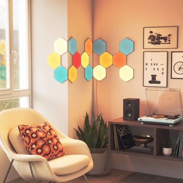Nanoleaf Intelligente Lyspaneler, Multifarvet (RGBW) - NL42-6002HX-15PK