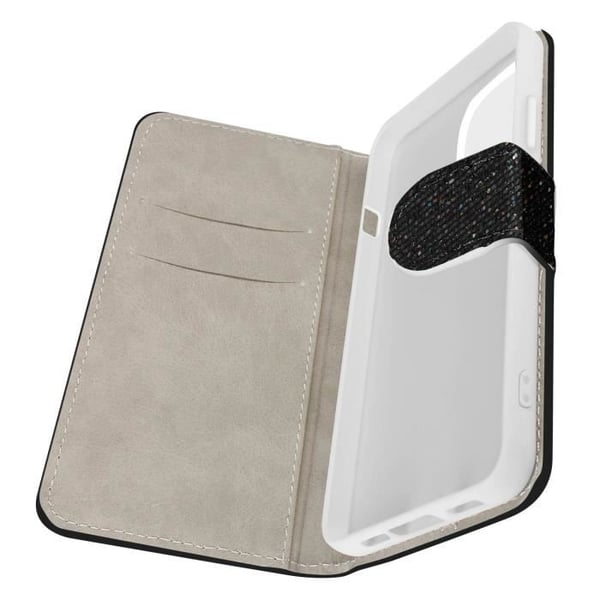 Fodral för iPhone 15 Pro Max Glitter Disco Wallet Video Support - AVIZAR - Svart - Hård - Smidig - Unisex