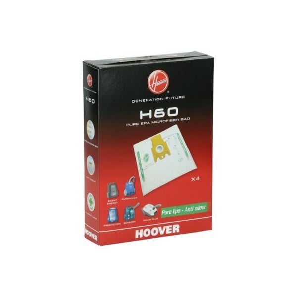 Hoover H60 Freemotion Anti-Odor Dammsugarpåse - Set med 4 påsar