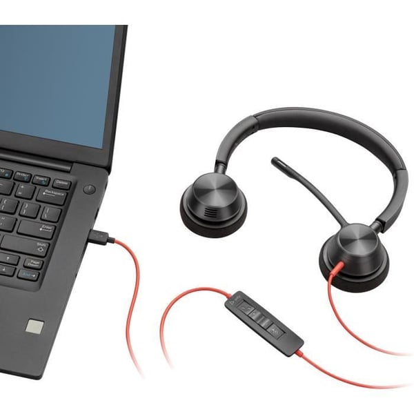 USB-C headset - HP - Blackwire 3320 - Black - Over-ear - Wired