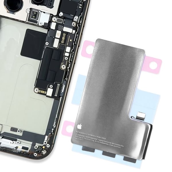 Adhesivbatteri för iPhone 16 Pro Fast och transparent fästning