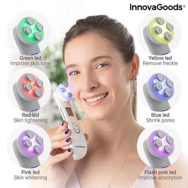 Ansiktsmassör - WACE - Innovagoods - Radiofrekvens - Ljusterapi - Elektrostimulering