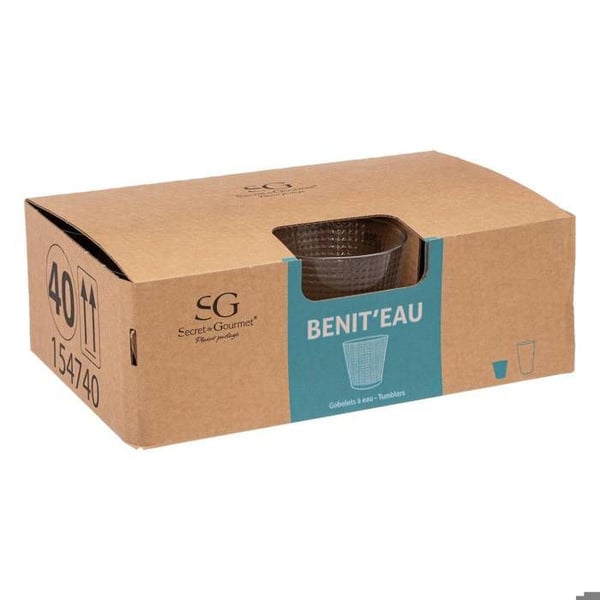 Vattenglas - GOURMETHEMLIGHET - Benit 25 cl - Cylindrisk - Transparent - Nutida