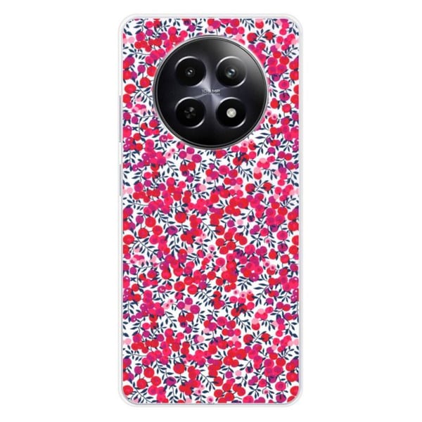 1001Coques - Silikonfodral kompatibelt med Realme 12 5G - Liberty Wiltshire röd mönster - Originaldesign tryckt i Frankrike