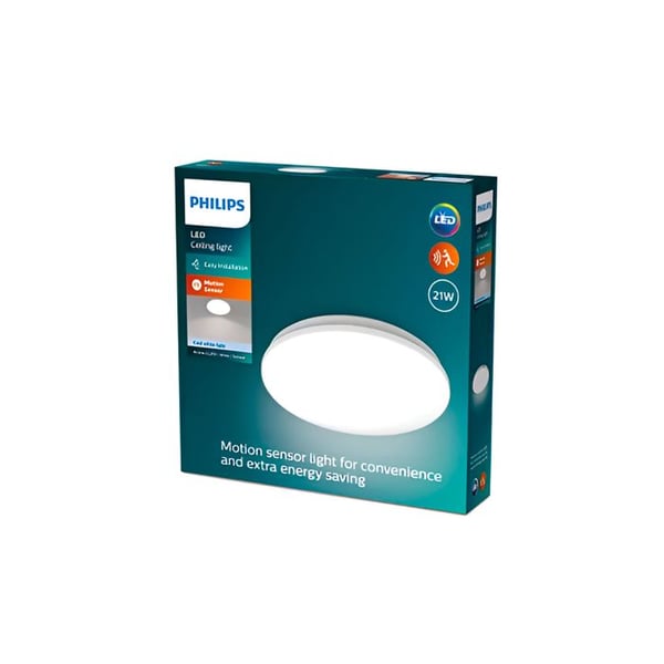 Rundtaklampa med sensor, Acuna, 21 W, 4000 K, 2900 Lm, Naturligt ljus, ø 34,5 cm
