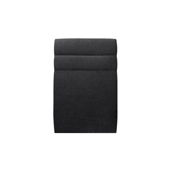 Sänggavel Linjer Tyg Svart L 90 cm - Ep 10 cm stoppad - Design sänggavel i massivt trä