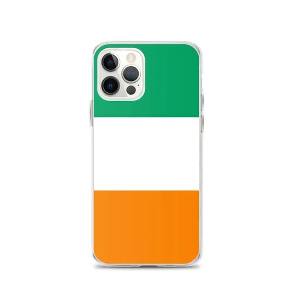 Telefonfodral – Flagga för Elfenbenskusten – Kompatibel med iPhone 12 Pro – Mjukt skal – Slitstarkt och stötsäkert – Pixelforma