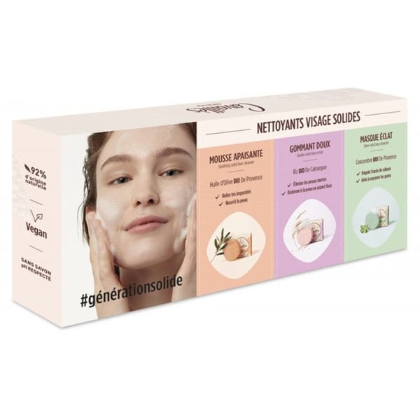 Coffret - ROGE CAVAILLES - Min Solida Ansiktsrutin - Vegansk - Alla hudtyper - Mousse