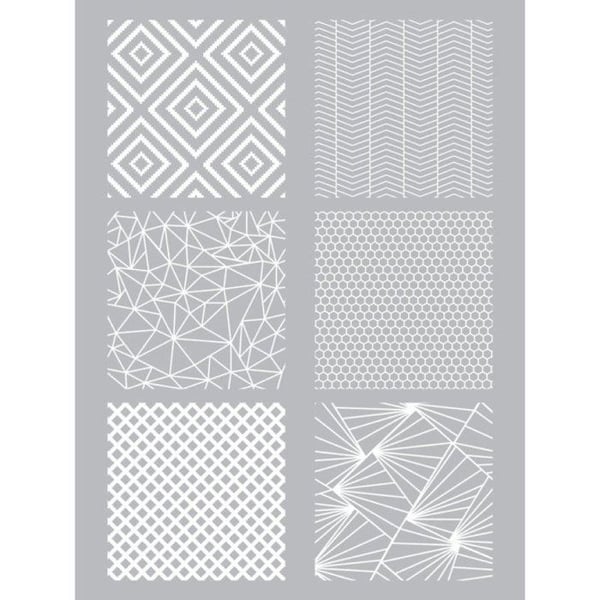 Graine Créative - Silkscreen schablon för geometrisk polymerlera