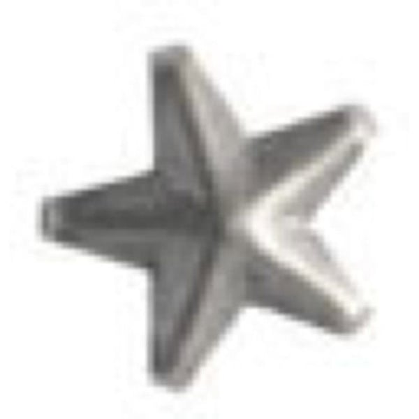Stjärnklor - Silver - 8 mm - 40 stycken - Textil anpassning - Nickel fri