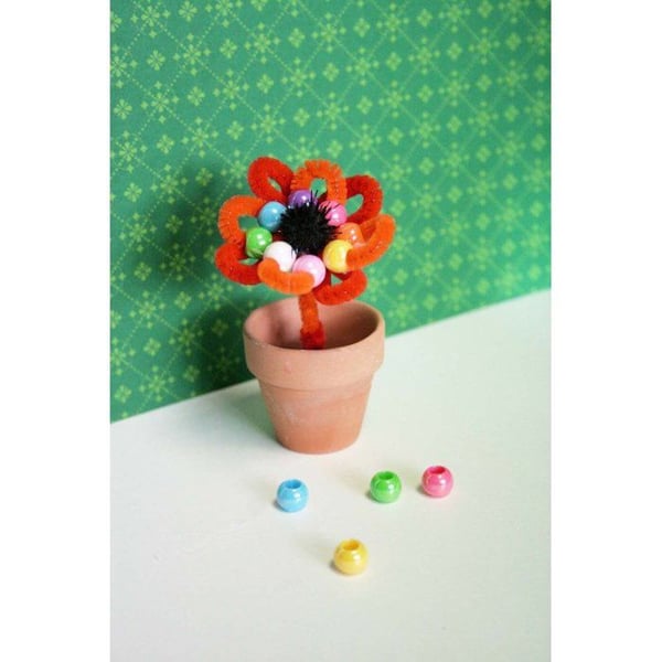 MégaCréa DIY - Pärlor för barn pärlemor 1 x 0,8 cm 108 stycken