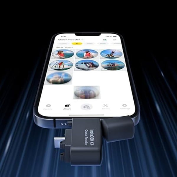 Fast Reader - Insta360 - X4 - Fristående lagringsmodul - Plug-and-Play - Direktanslutning till telefon