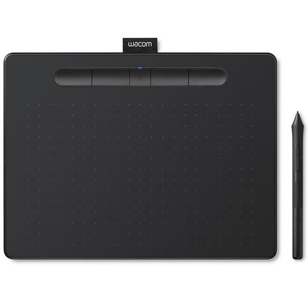 Grafiktablett - WACOM - Intuos M - Bluetooth - Tryckkänslig penna - Svart