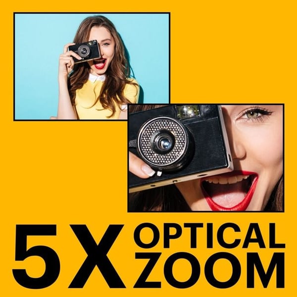 KODAK Pixpro FZ55 - Digitalkamera 16 MP, 5X optisk zoom, LCD 2.7, optisk stabilisator, HD 720p video, Li-ion - Rød