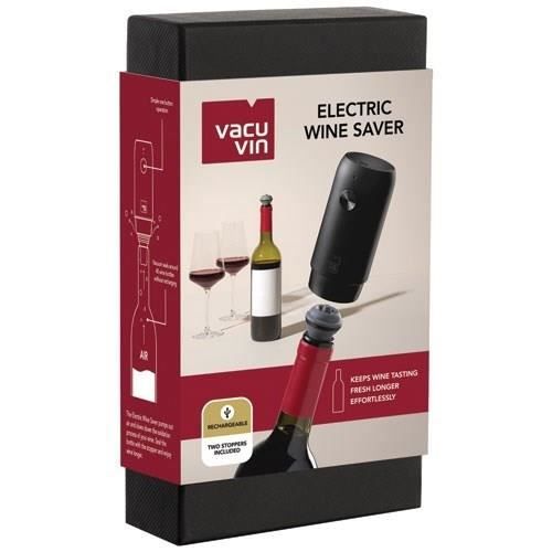 Vinpumper - VACUVIN - Elektrisk - Med 2 korkar - Vinsparare - Svart