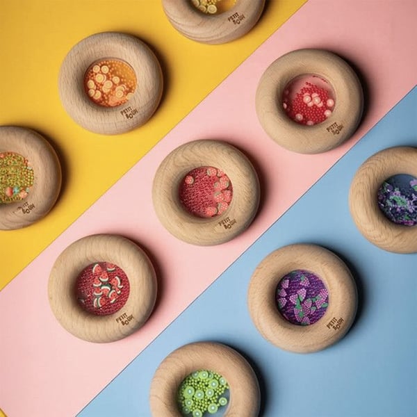 Sensorisk donut i trä - Druvor