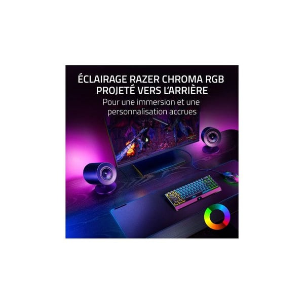 Gaminghögtalare 2.1 - Razer - Nommo V2 - Fullrangehögtalare - Kraftig subwoofer - RGB Chroma