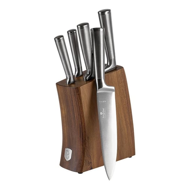 Knive - BERLINGERHAUS - BH-3124 - 6 stk. - Rustfrit stål 3cr13 - Akacietræ støtte
