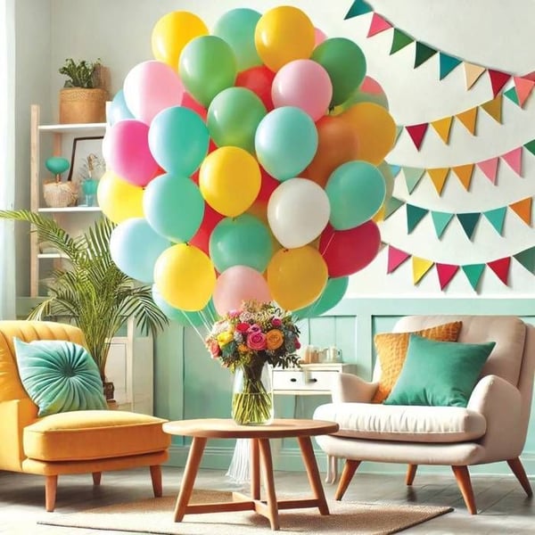 Ballong - LITEN CLOWN - Ø 30 cm - paket med 25 - Klassisk ballong